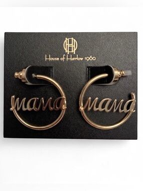 NWT House of Harlow 1960 'Mama' Hoop Earrings